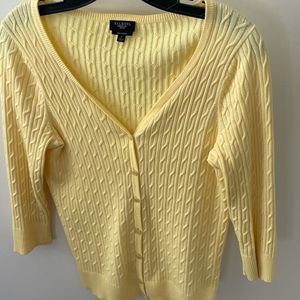 Talbot Sz Petite S Yellow Cardigan Long Sleeve